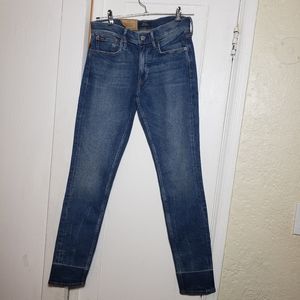 Polo Ralph Lauren Women's The Tompkins Mid Rise Skinny Jeans Size 27 Blue